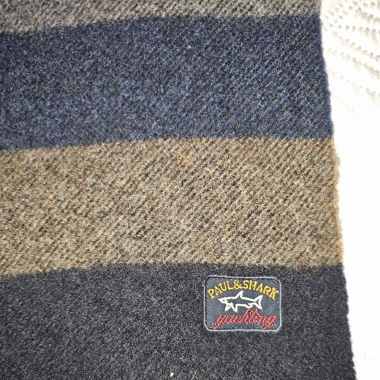 Echarpe Paul&Shark laine hiver homme avec franges 