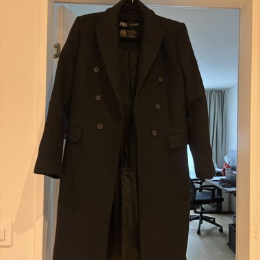 ZARA Coat Manteco Black Size S