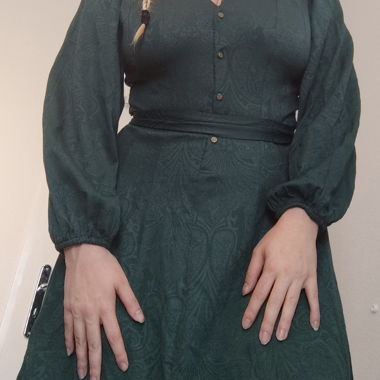 abito autunnale verde vibe vintage