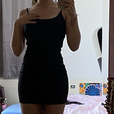 Black bodycon mini dress
