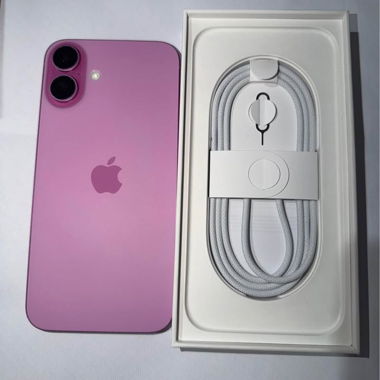 iPhone 16 Rose avec câble