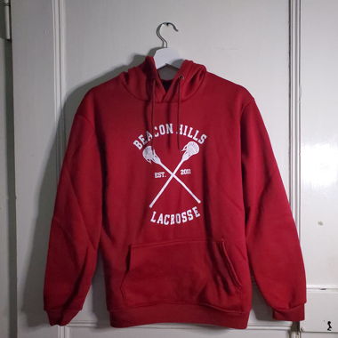 Sweat à capuche rouge