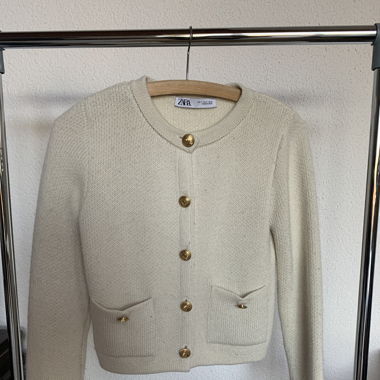 Strickjacke weiss/creme