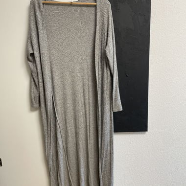 Only Grey Long Knit Cardigan