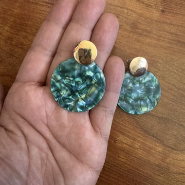 Boucles d'oreilles rondes turquoise