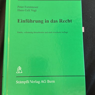 Introduzione al diritto Forstmoser & Vogt