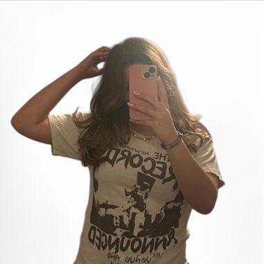 Weisses T-shirt mit print