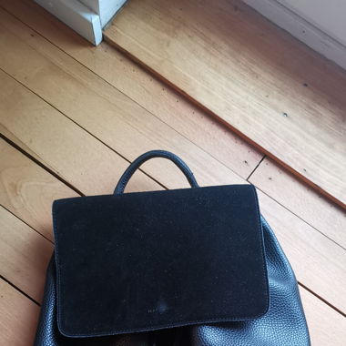 Lederrucksack schwarz