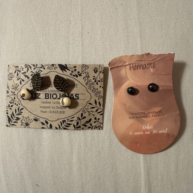 Lot de 2 paires de boucles d’oreille 