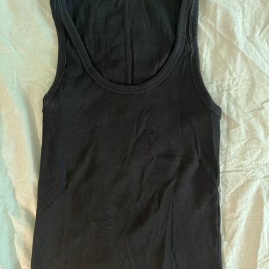 Zara black ribbed tank top