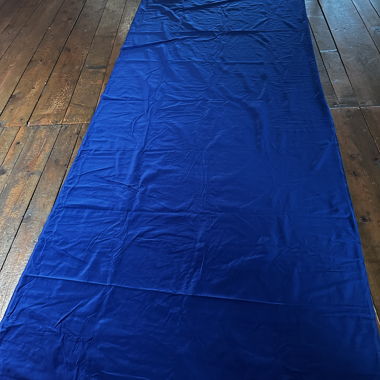 Tissu en velours de coton bleu