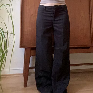 Black Loose Suit Trousers