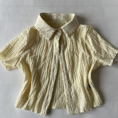Camicia corta gialla