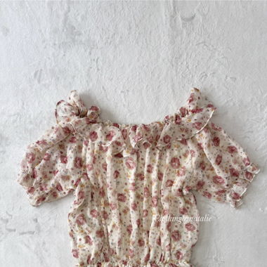 Japanese Pink Floral Chiffon Top (S/M)