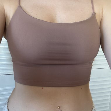 Crop top marron 