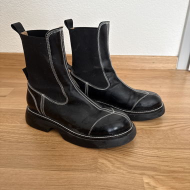 Bottes Chelsea mi-hautes GANNI everyday - noir