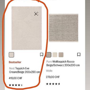 Teppich, Creme-weiss