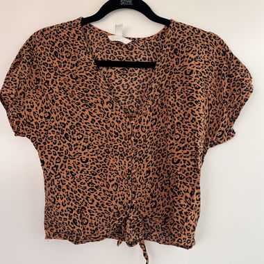 H&M Leopard Print Blouse