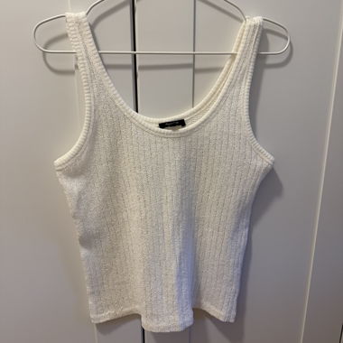 Haut en maille blanc de Massimo Dutti