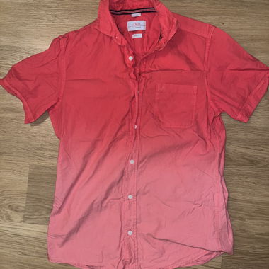 Chemise manches courtes s.Oliver dégradé rouge