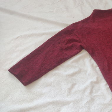Halb langarm Shirt warm weinrot 