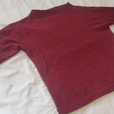 Halb langarm Shirt warm weinrot 