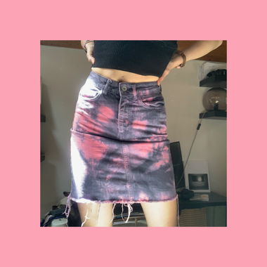 mini skirt இ high waist
