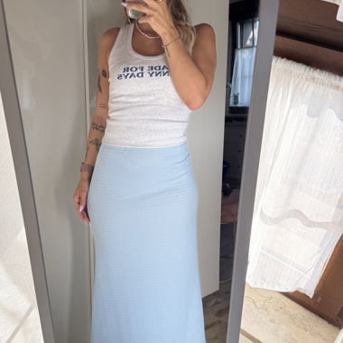 Jupe plissée bleu clair