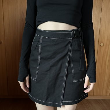 High waisted wrap skirt