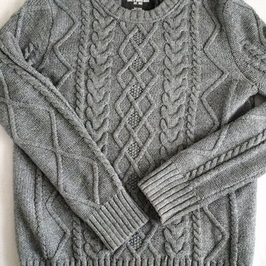 Grey knitted sweater