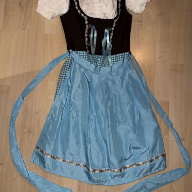 Ensemble Dirndl Stockerpoint bleu à carreaux taille 32