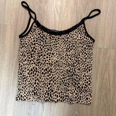 Leopard Print Spaghetti Top