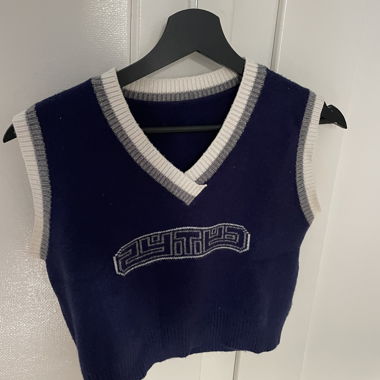 Gilet in maglia con logo
