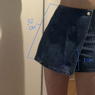 Jupe-short en jeans bleu foncé