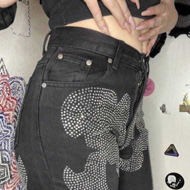 Schwarze Skelett Jeans !