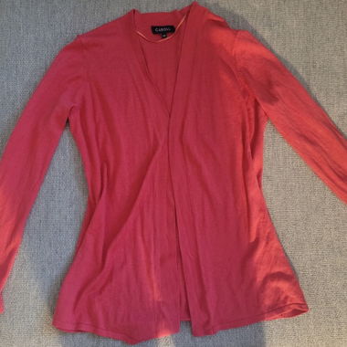 Caroll silk cotton soft red lightweight cardigan 
