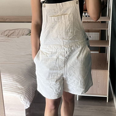 Salopette corta bianca Pimkie