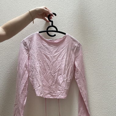 Haut rose dos ouvert 