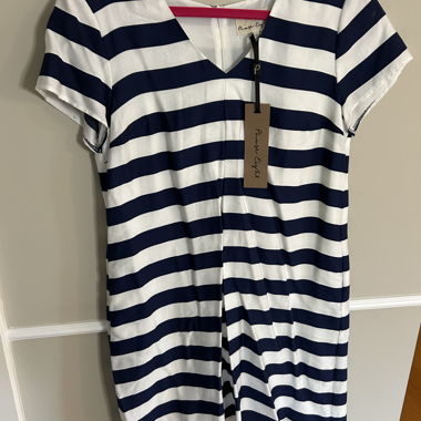 Phase Eight NEW navy gestreiftes Theresa-Kleid