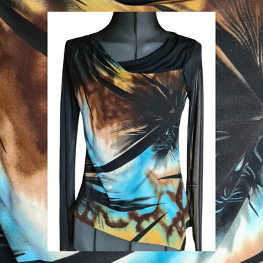 Vintage Asymmetrisches Oberteil mit Print