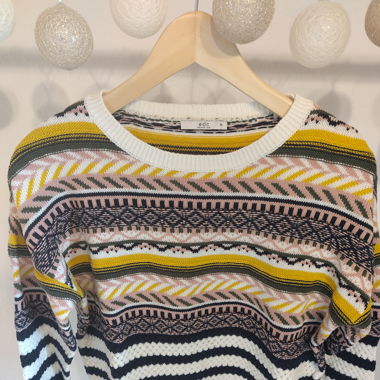 gemusterter Pullover 