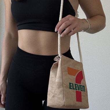 Waterproof 7eleven paper bag purse