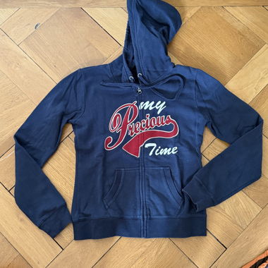 Felpa con zip e cappuccio 38/40