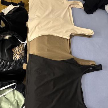 3 tops in different colours