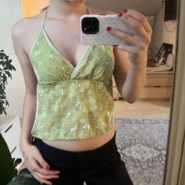 Green Sequin Top