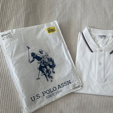 New Men's White US Polo Assn. Shirt 4XL