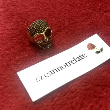 Vintage Totenkopf-Metallring