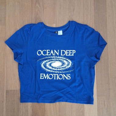 Crop-top bleu