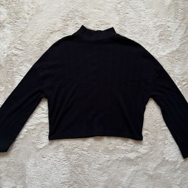 Black turtleneck sweater