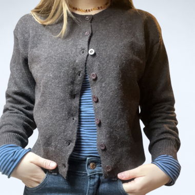 Cardigan Marrone